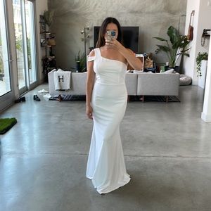 One Shoulder Mermaid Maxi Dress